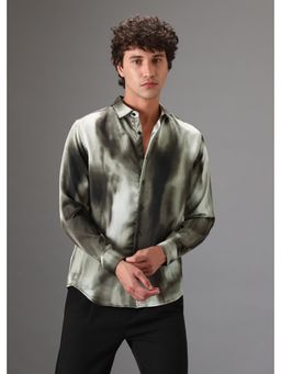 Banana Club - Olive Abstract Printed Shirt