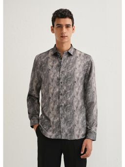 Banana Club - Grey Pink Fade Abstract Printed Shirt