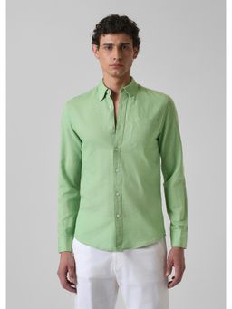 Banana Club - Green Cotton Linen Shirt