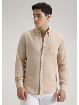 Banana Club - Dark Beige Cotton Linen Shirt