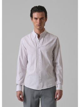 Banana Club - Lavender Stripe Cotton Shirt