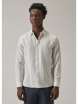 Banana Club - White Crushed Textured Shirt