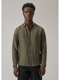 Banana Club - Olive Crushed Textured Shirt