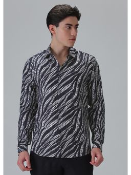 Banana Club - Abstract Fusion Black Printed Shirt