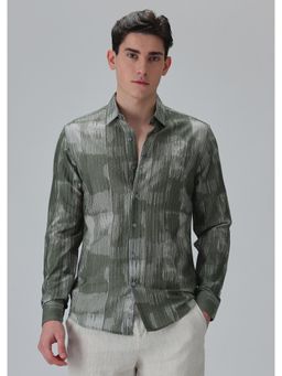 Banana Club - Monoline Green Printed Shirt