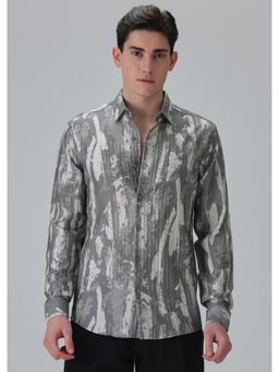 Banana Club - Speckled Grey Printed Shirt