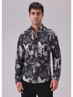 Banana Club - Ocean Drift Black Printed Shirt