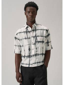 Banana Club - White Boxy Fit Tie-Dye Printed Shirt