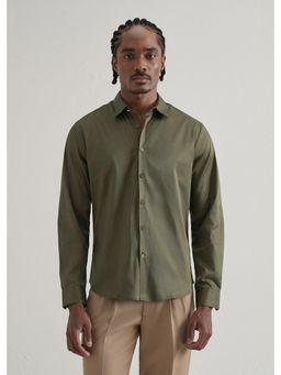 Banana Club - Olive Plain Stitchless Placket Shirt