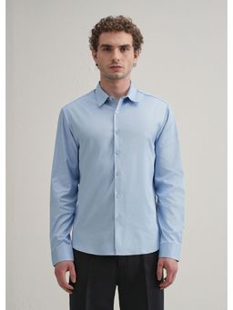 Banana Club - Sky Blue Plain Stitchless Placket Shirt