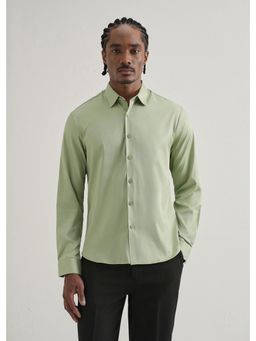 Banana Club - Light Green Plain Stitchless Placket Shirt