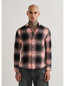 Banana Club - Red Cotton Linen Check Shirt