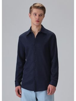 Banana Club - Navy Blue Plain Knitted Shirt