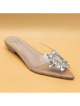 Dapper Feet - Amina Broach Flats-Nude
