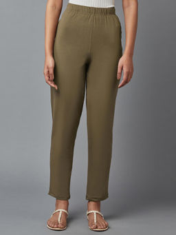 Elleven - Eleven Olive Cotton Lycra Jersey Pants