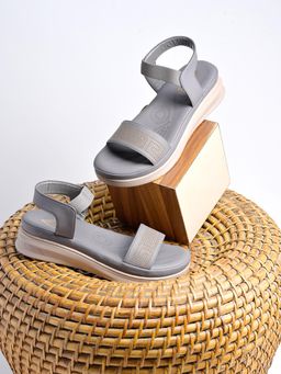 Shoetopia - Orthopaedic Comfortable Doctor Sole Grey Sandals For Girls