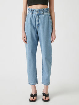 Koton - High Waist Open Indigo Jeans