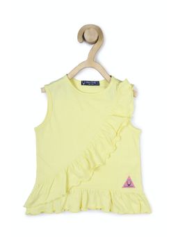 Allen Solly Junior - Girls Yellow Plain Top