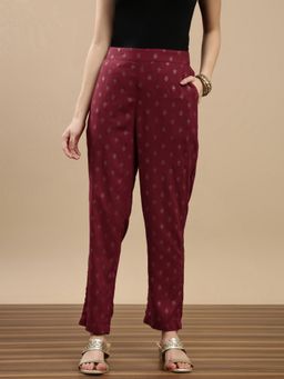 De Moza - Women Festive Maroon Pant