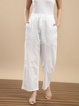 De Moza - Women Casual White Palazzo