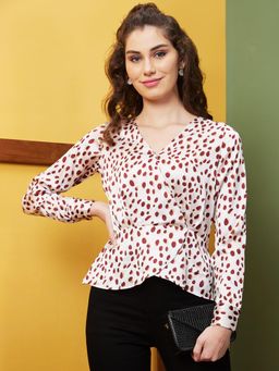Globus - Women Multi-Color Printed Party V-Neck Top