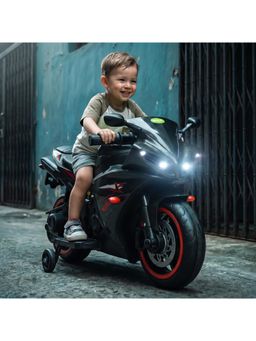 BAYBEE - Black BAYBEE R7 Baby Electric Bike for Kids with LED Lights & Music (1-3 Years)