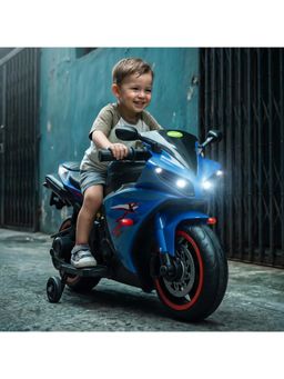 BAYBEE - Dark Blue BAYBEE R7 Baby Electric Bike for Kids with LED Lights & Music