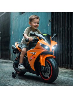 BAYBEE - Orange BAYBEE R7 Baby Electric Bike for Kids with LED Lights & Music (1-3 Years)