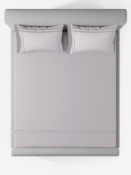 SANSAAR A D'DECOR BRAND LIVE CONSCIOUSLY - Grey Ash Bedsheet with 2 Pillow Covers (King)