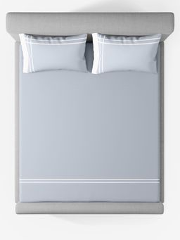 SANSAAR A D'DECOR BRAND LIVE CONSCIOUSLY - Bright Blue Bedsheet with 2 Pillow Covers (King)