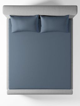 SANSAAR A D'DECOR BRAND LIVE CONSCIOUSLY - Sereno Blue Mirage Bedsheet with 2 Pillow Covers (King)