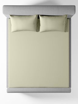 SANSAAR A D'DECOR BRAND LIVE CONSCIOUSLY - Sereno Celadon Bedsheet with 2 Pillow Covers (King)