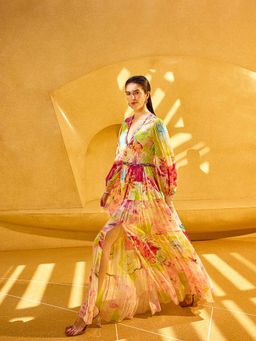 MANDIRA WIRK - Multicolor Surge Florid Printed Dress