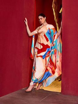 MANDIRA WIRK - Saffron Modern One Shoulder Dress