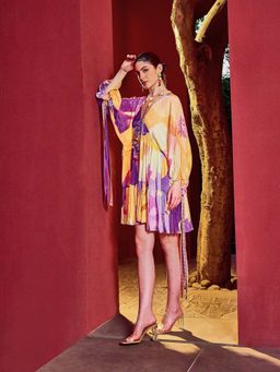 MANDIRA WIRK - Multicolor Eucalyptus Breezy Dress