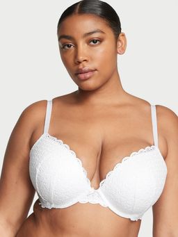 Victoria's Secret - Dream Angels Eyelet Lace Push-Up Bra White