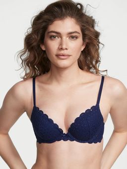 Victoria's Secret - Dream Angels Eyelet Lace Push-Up Bra Blue