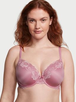 Victoria's Secret - Perfect Shape Push-Up Lace-Trim Bra Pink