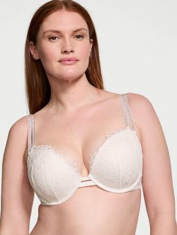 Victoria's Secret - Very Sexy Double Shine Strap Lace Push-Up Bra White