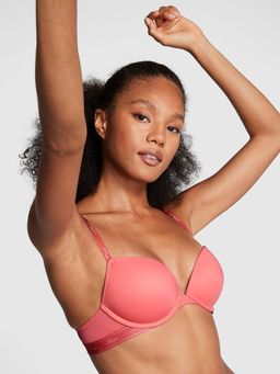 Victoria's Secret - Pink Wear Everywhere Wear Super Push-Up Bra Coral