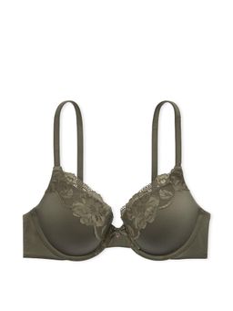 Victoria's Secret - Perfect Shape Lace-Trim Push-Up Bra Green