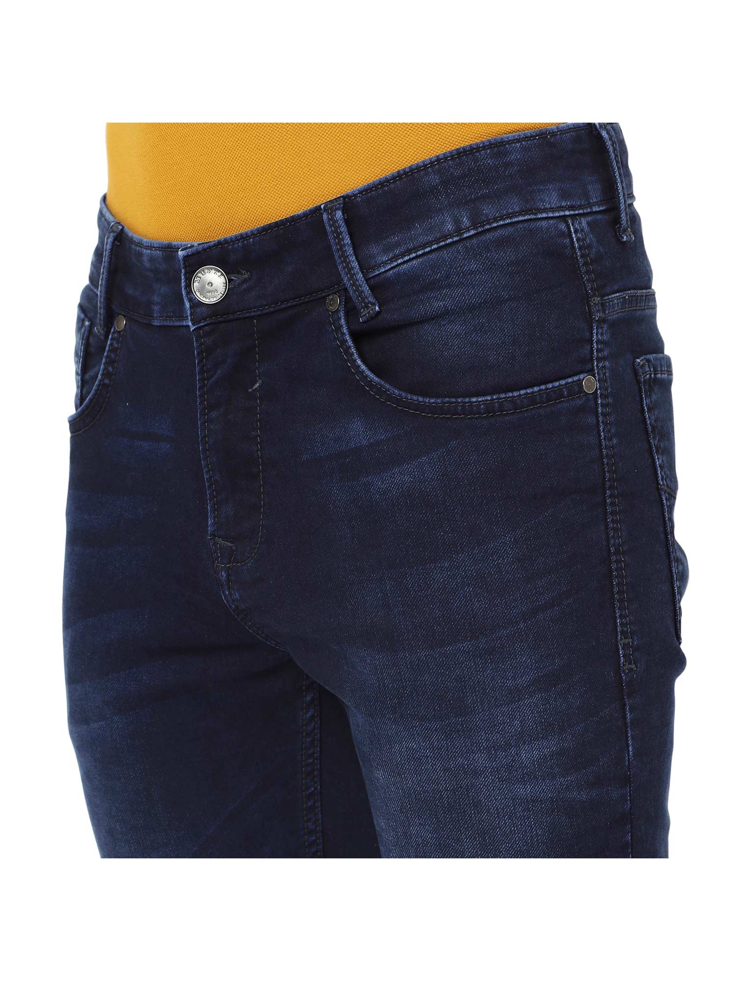 Mufti Navy Blue Mens Narrow Fit Jeans 