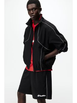 H&M - Men Black Relaxed Fit Football Shorts