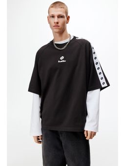H&M - Men Black Oversized Fit Cotton T-Shirt