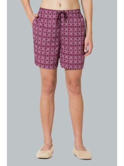 Van Heusen - Women Functional Pocket & Drawstring Waist Lounge Shorts - Maroon