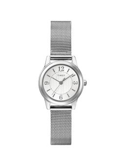 Timex - Silver-Tone Round Dial Analog Womens Watch - T2P457Ap (M)