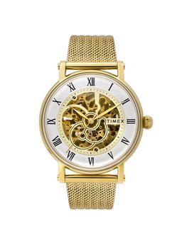 Timex - White Round Dial Automatic Mens Watch - Tweg16722 (M)