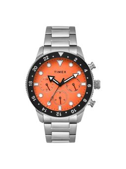 Timex - Orange Round Dial Analog Mens Watch - Tweg272Smu07 (M)