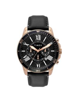 Timex - Black Round Dial Analog Mens Watch - Tweg314Smu02 (M)