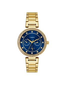 Timex - Navy Blue Round Dial Analog Womens Watch - Twel18709 (M)